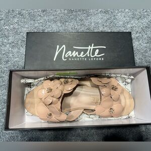 Nanette Lepore Blush Floral Slide Sandals GB0077